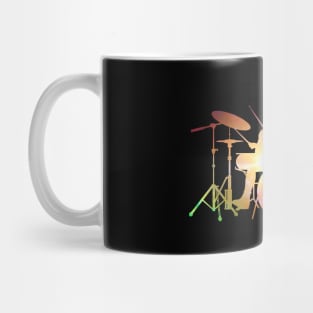 Drum Set Watercolor Drummer Musician Drumsticks Mug